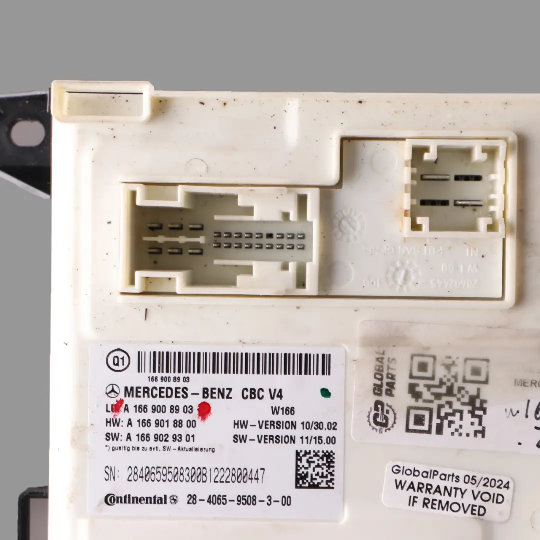 Mercedes W166 Fuse Box Front SAM Control Module Relay Box A1669008903