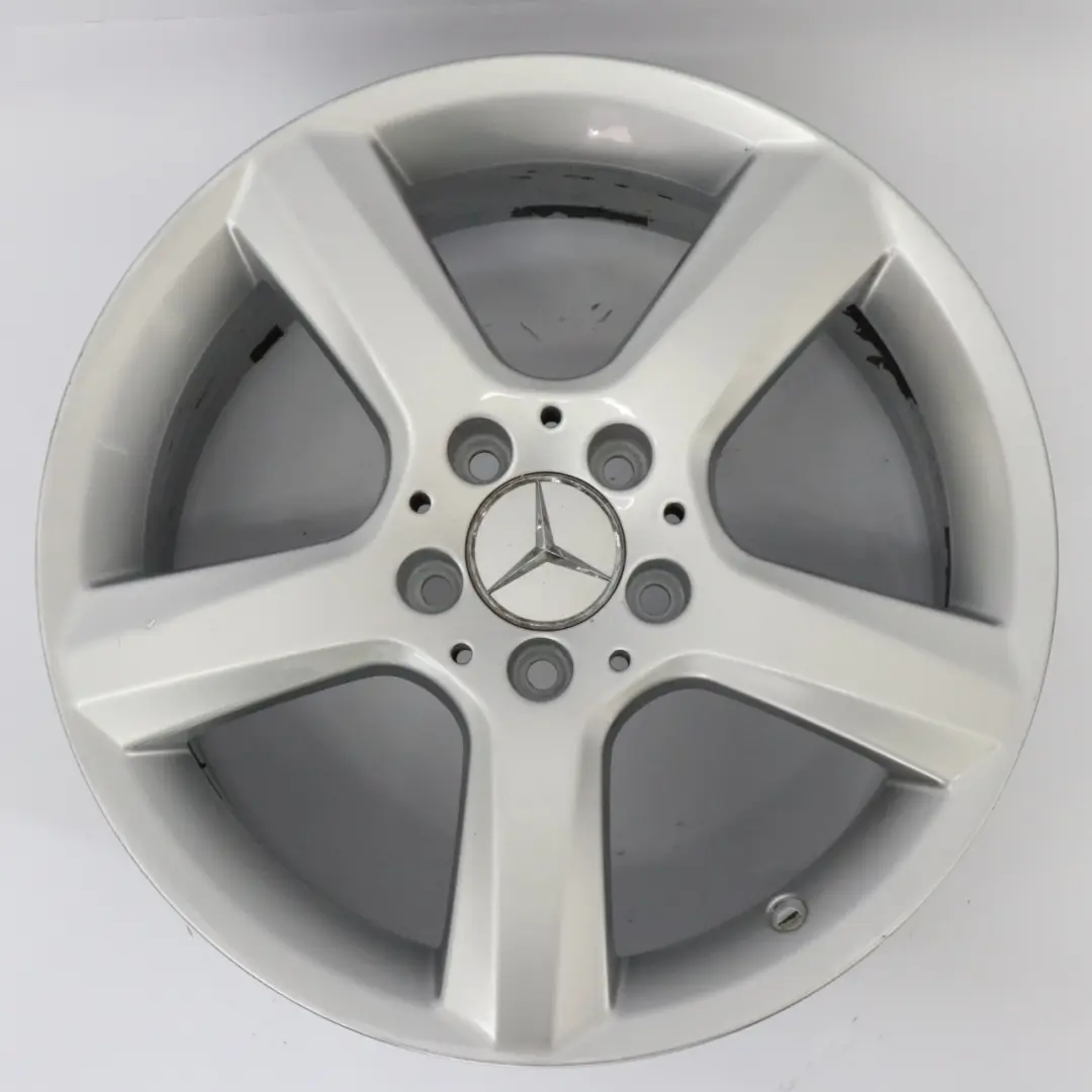 Mercedes R172 Silberne Leichtmetallfelge 17" 7,5J ET:42 5 Speichen A1724013602