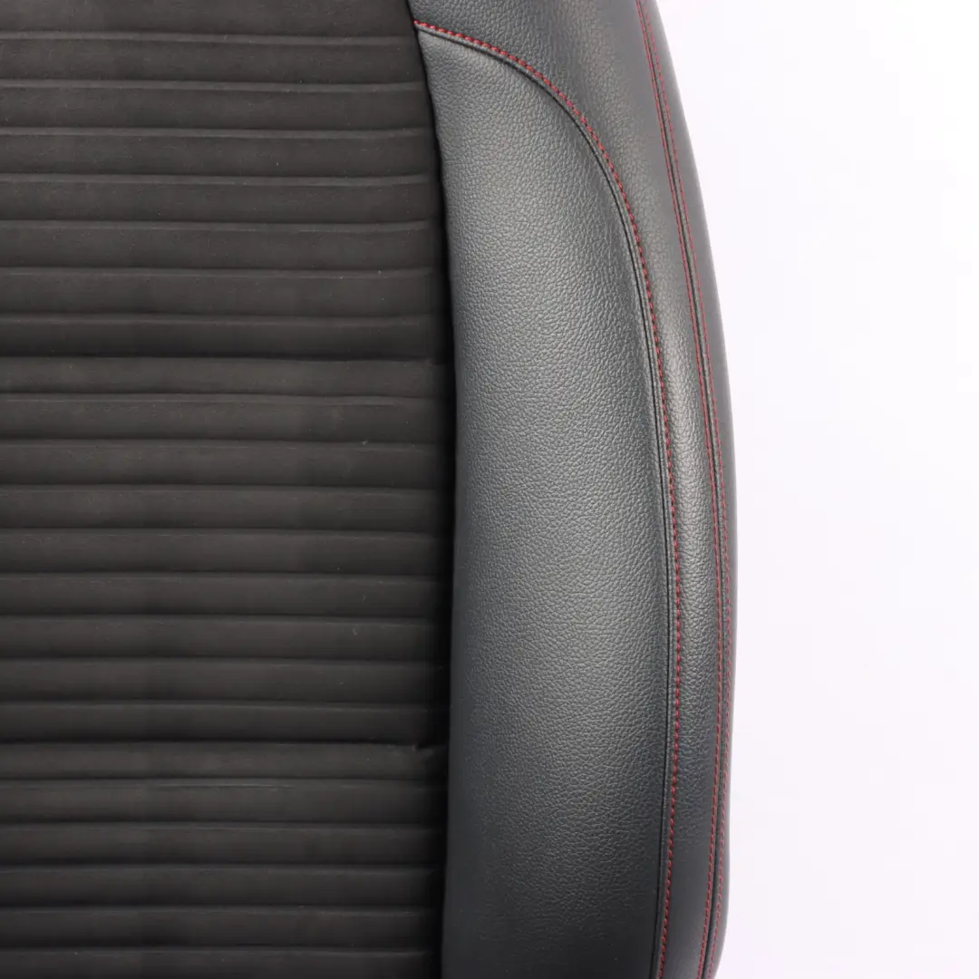 Mercedes W176 Front Seat Sport Right O/S Heated Fabric Leather Black Red Threads