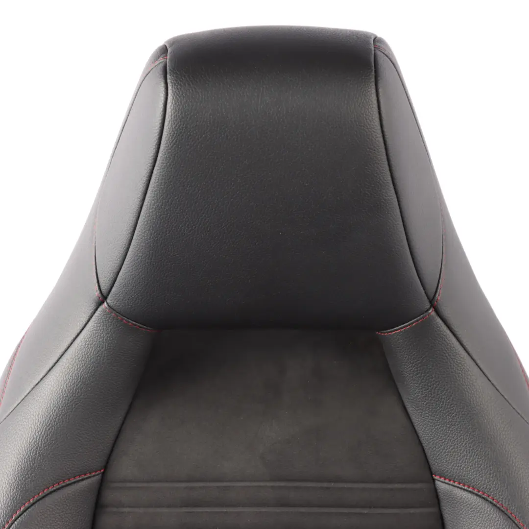 Mercedes W176 Front Seat Sport Right O/S Heated Fabric Leather Black Red Threads