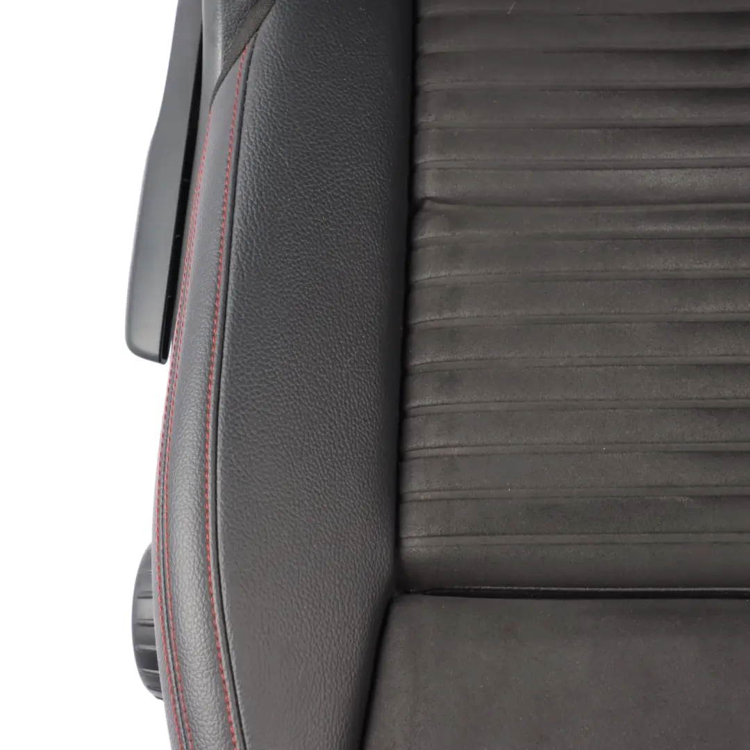 Mercedes W176 Front Seat Sport Right O/S Heated Fabric Leather Black Red Threads