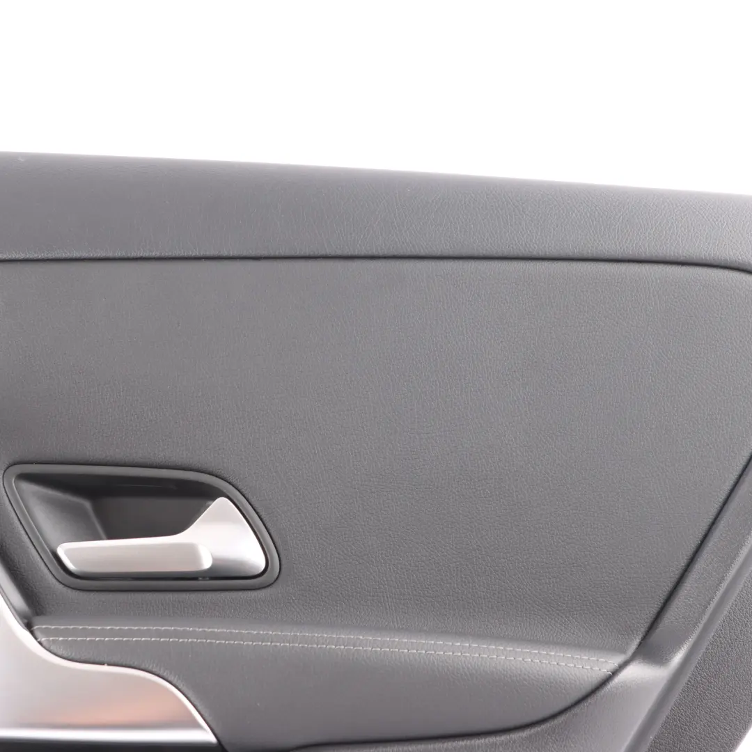 Mercedes W177 Door Card Cover Rear Right O/S Panel Black Leather A1777301202