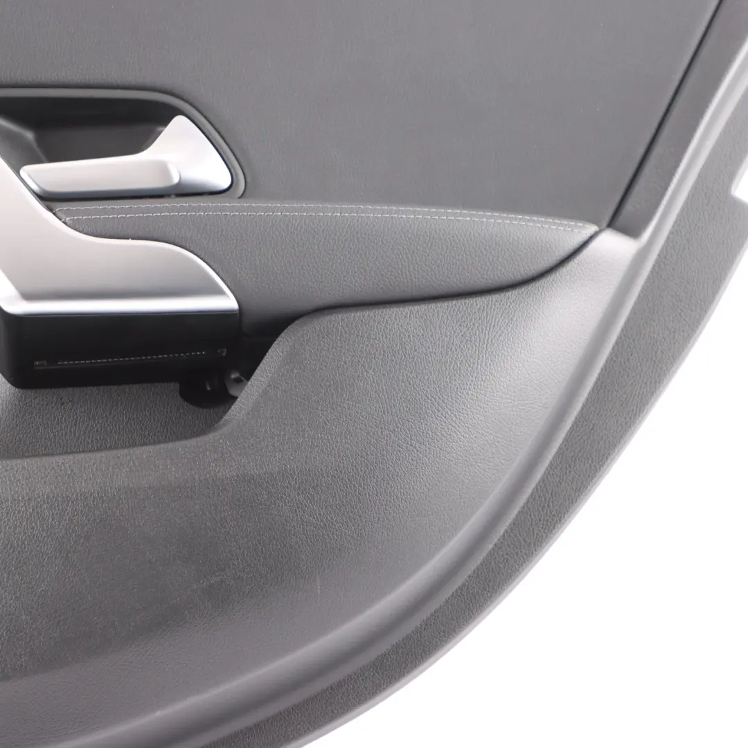 Mercedes W177 Door Card Cover Rear Right O/S Panel Black Leather A1777301202