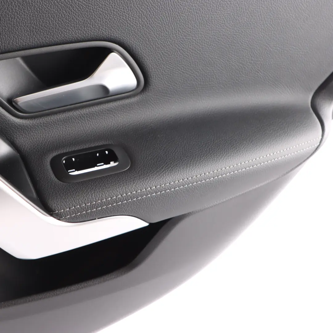Mercedes W177 Door Card Cover Rear Right O/S Panel Black Leather A1777301202