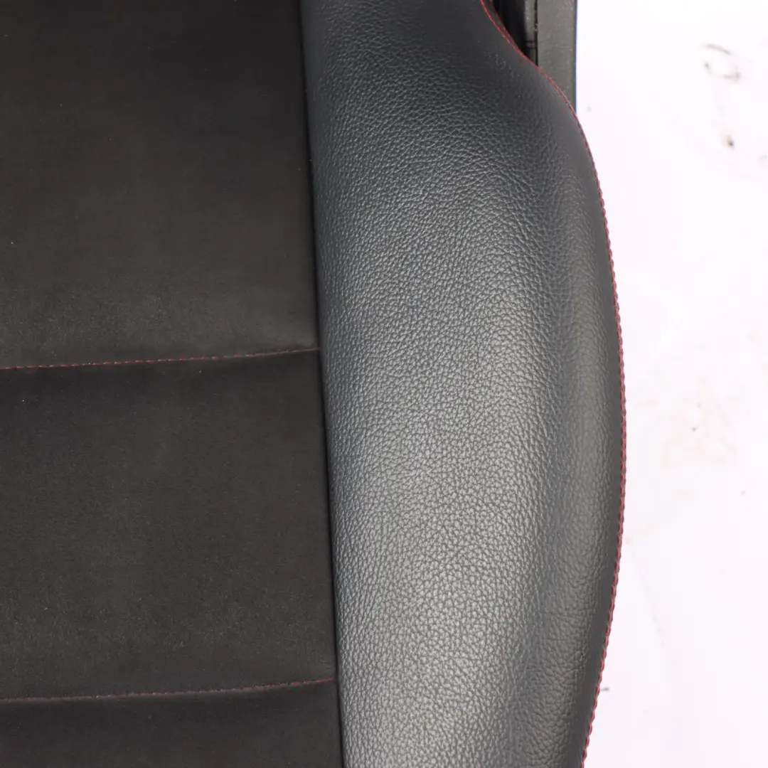 Mercedes W204 Front Right O/S Seat Leather Alcantara Red Thread Electric