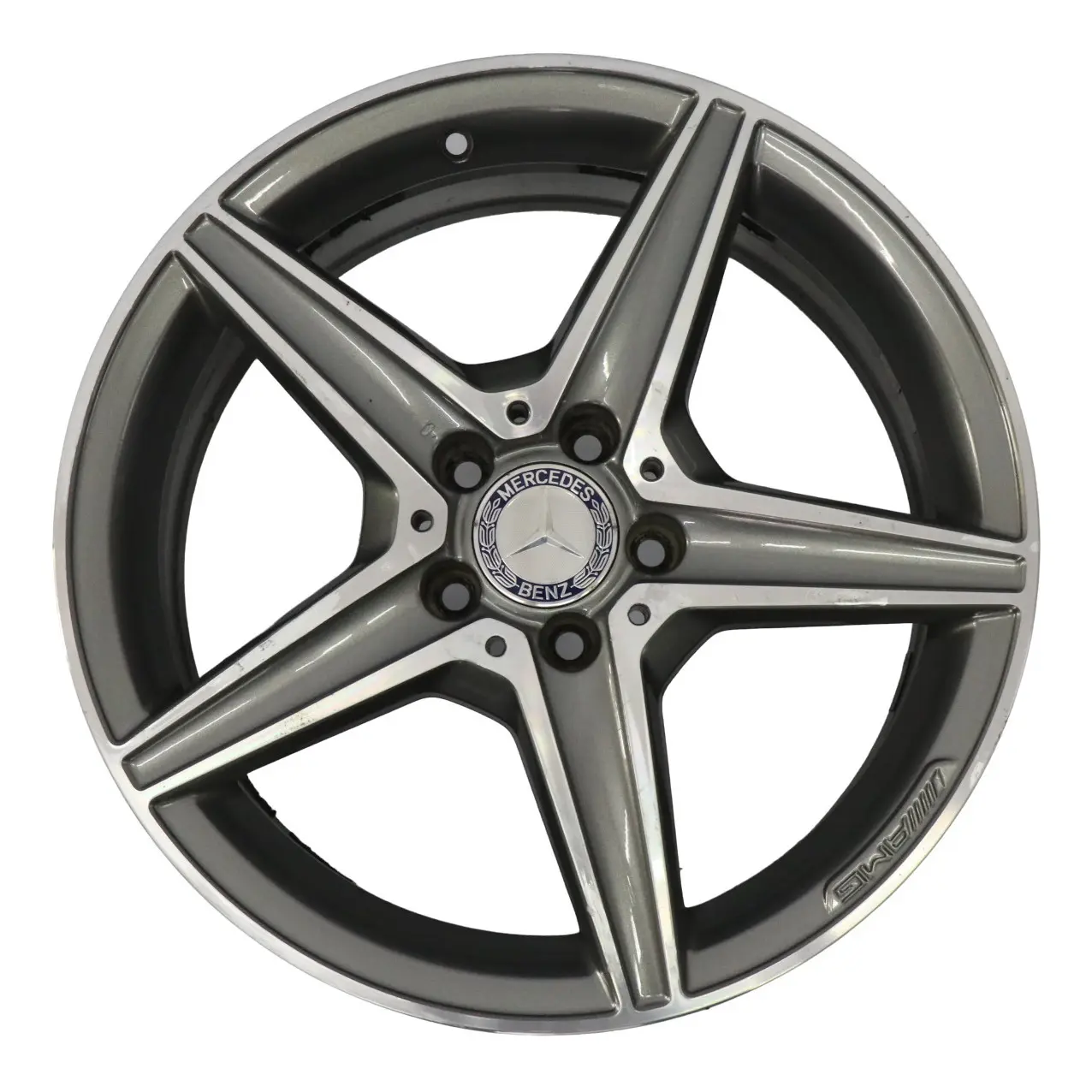 Mercedes W205 Himalaya Grey AMG Alloy Wheel Rim 5 Spoke 18" 7,5J A2054011100