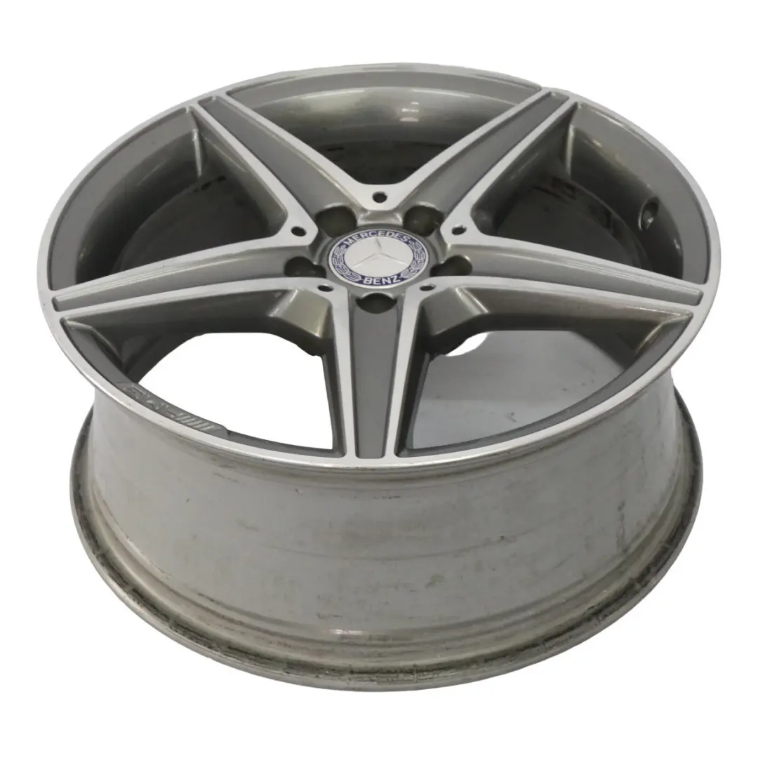 Mercedes W205 Himalaya Grey AMG Alloy Wheel Rim 5 Spoke 18" 7,5J A2054011100