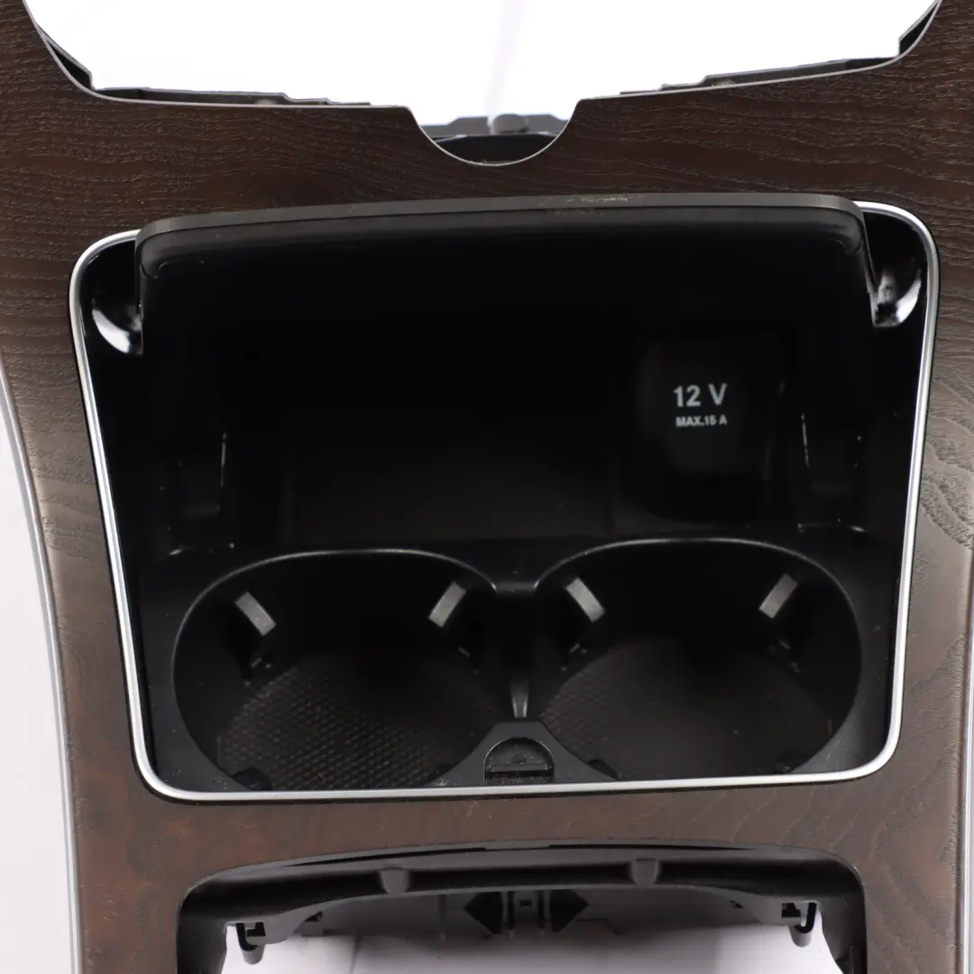 Mercedes W205 Dashboard Door Speaker Tray Strip Trim Cover Panel Brown Ash Wood 