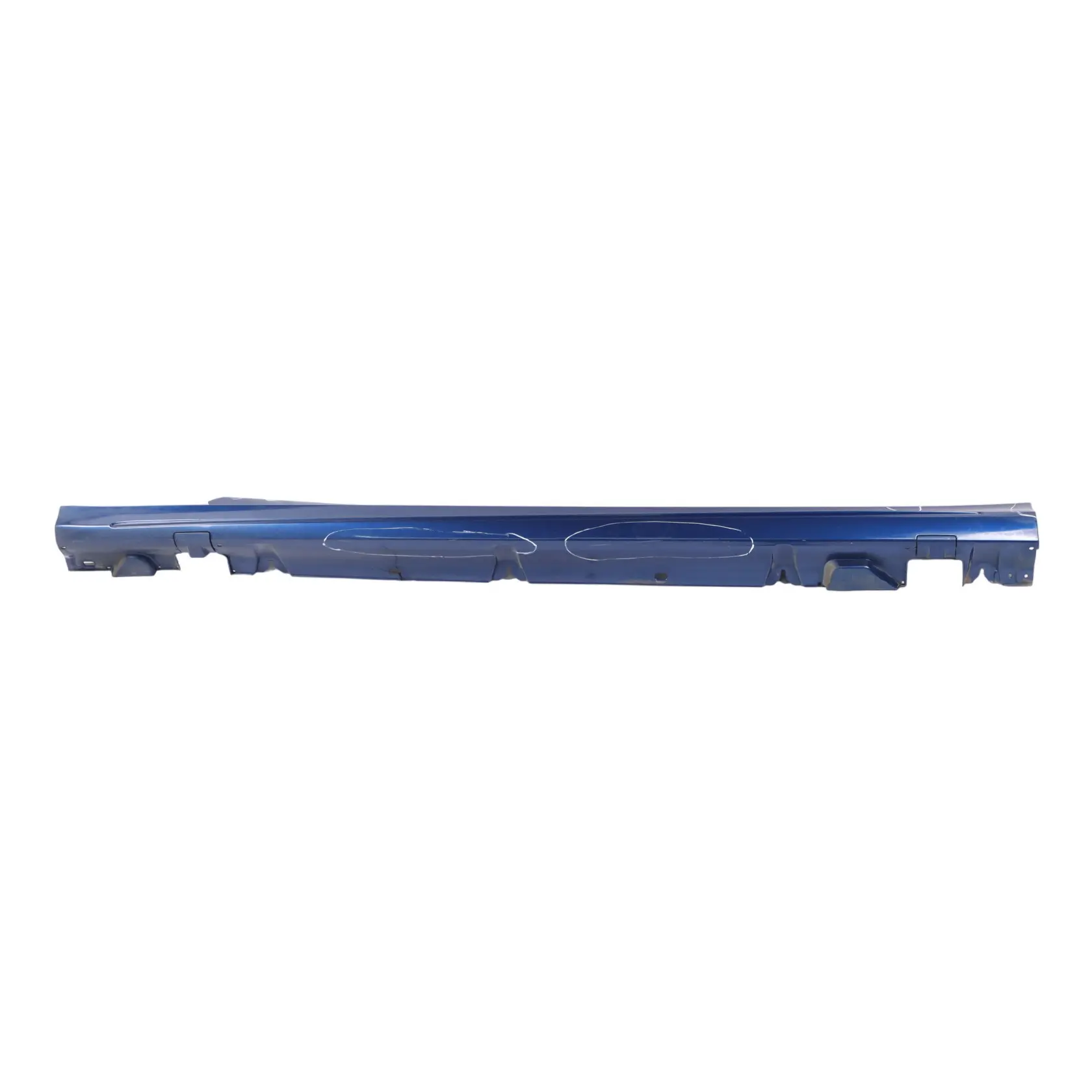 Mercedes W205 Side Skirt Left N/S Door Sill Cover Brilliant Blue Metallic - 896