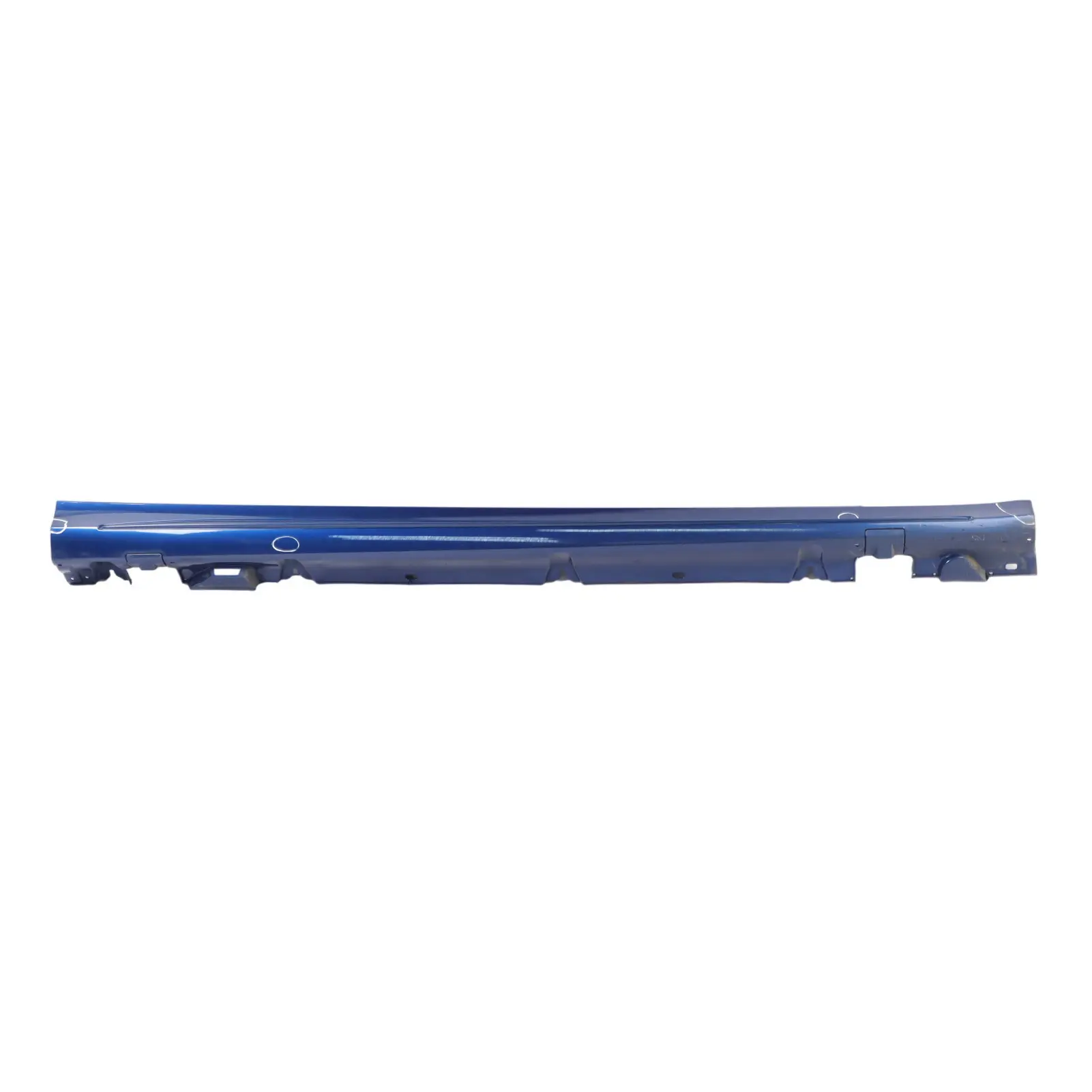 Mercedes W205 Side Skirt Right O/S Door Sill Cover Brilliant Blue Metallic - 896