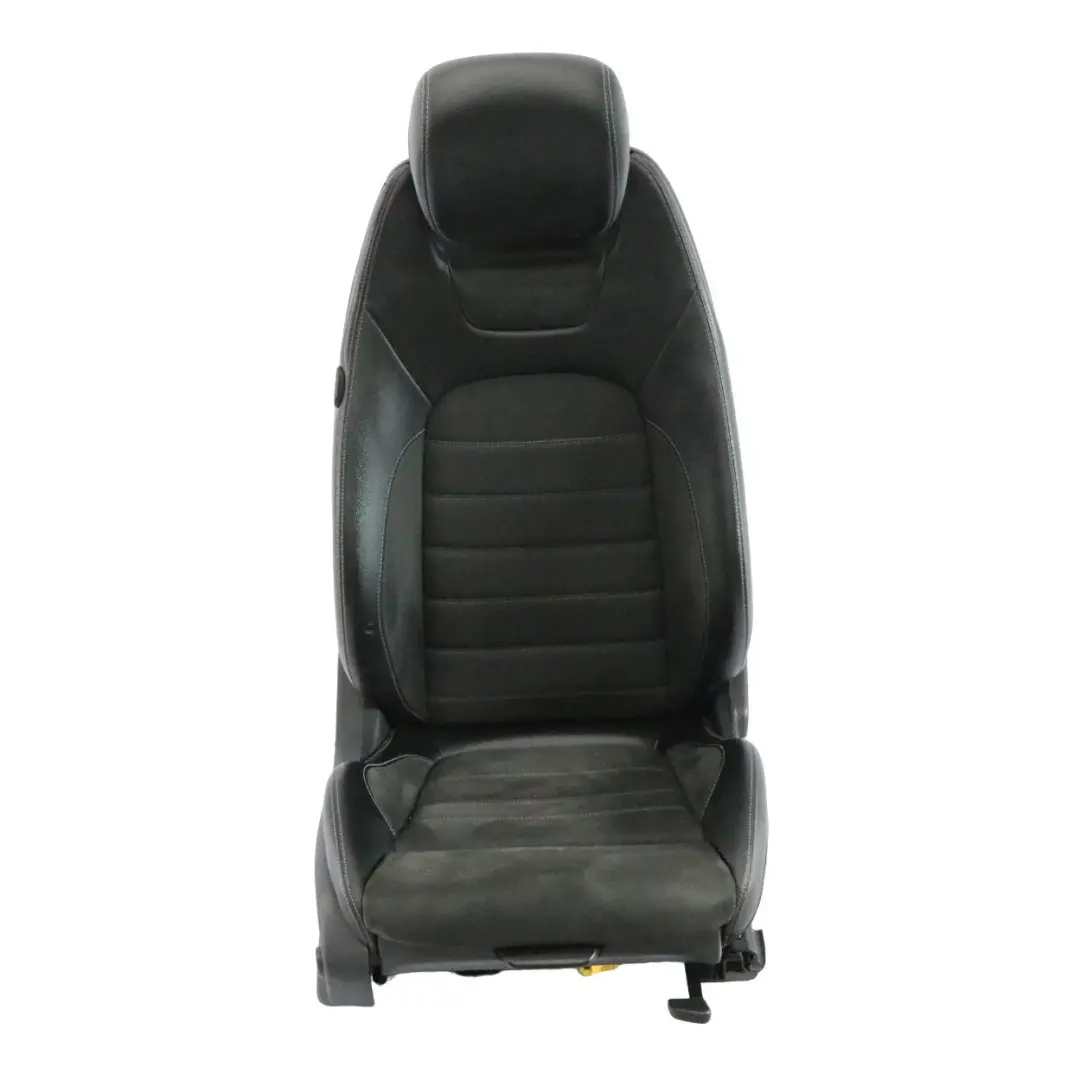 Mercedes C205 Coupe Front Right O/S Seat Black Imitation Leather Heated Electric