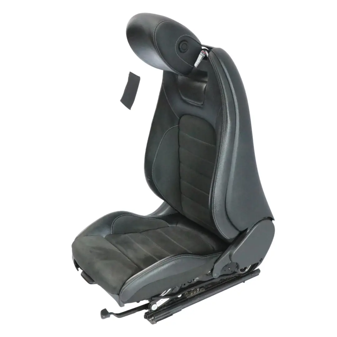 Mercedes C205 Coupe Front Right O/S Seat Black Imitation Leather Heated Electric