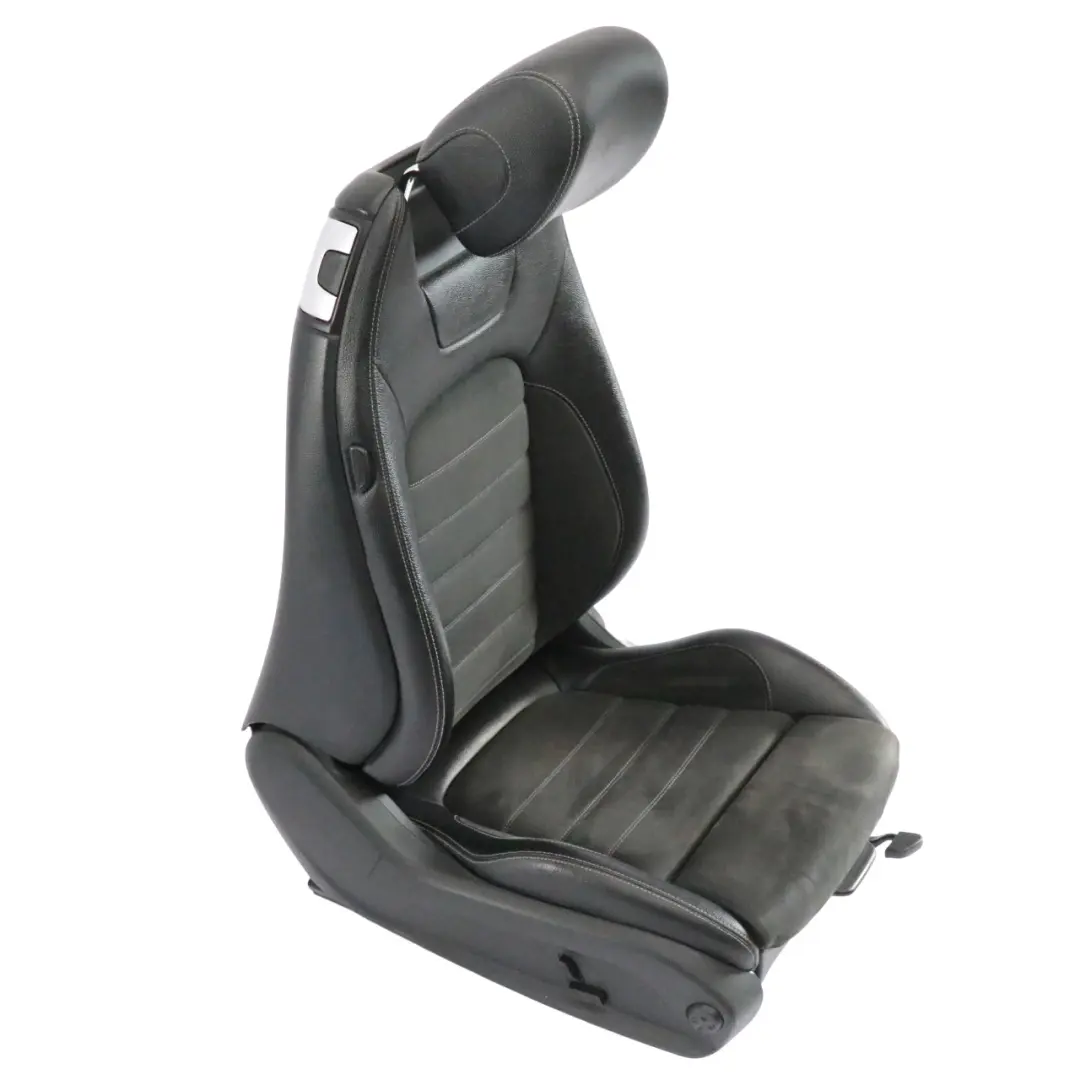 Mercedes C205 Coupe Front Right O/S Seat Black Imitation Leather Heated Electric