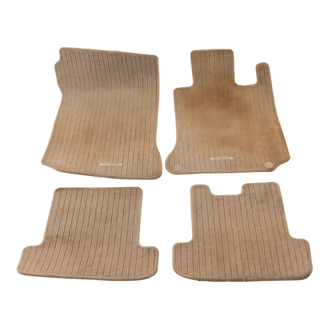 Mercedes W207 Floor Mats Set Interior Front Rear Cover Beige A2076840903