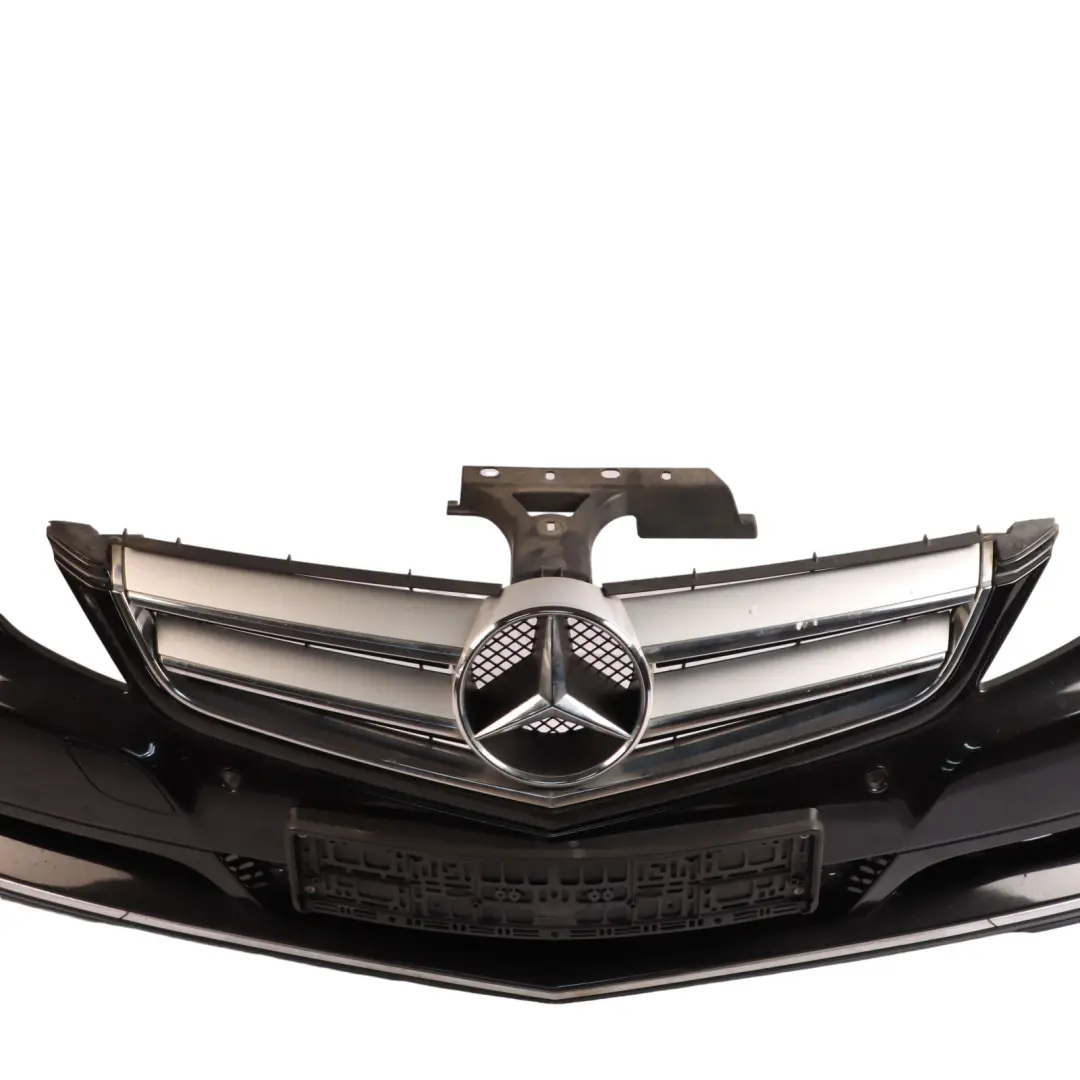 Mercedes W207 Bumper Front Trim Panel Covering Obsidian Black Metallic - 197