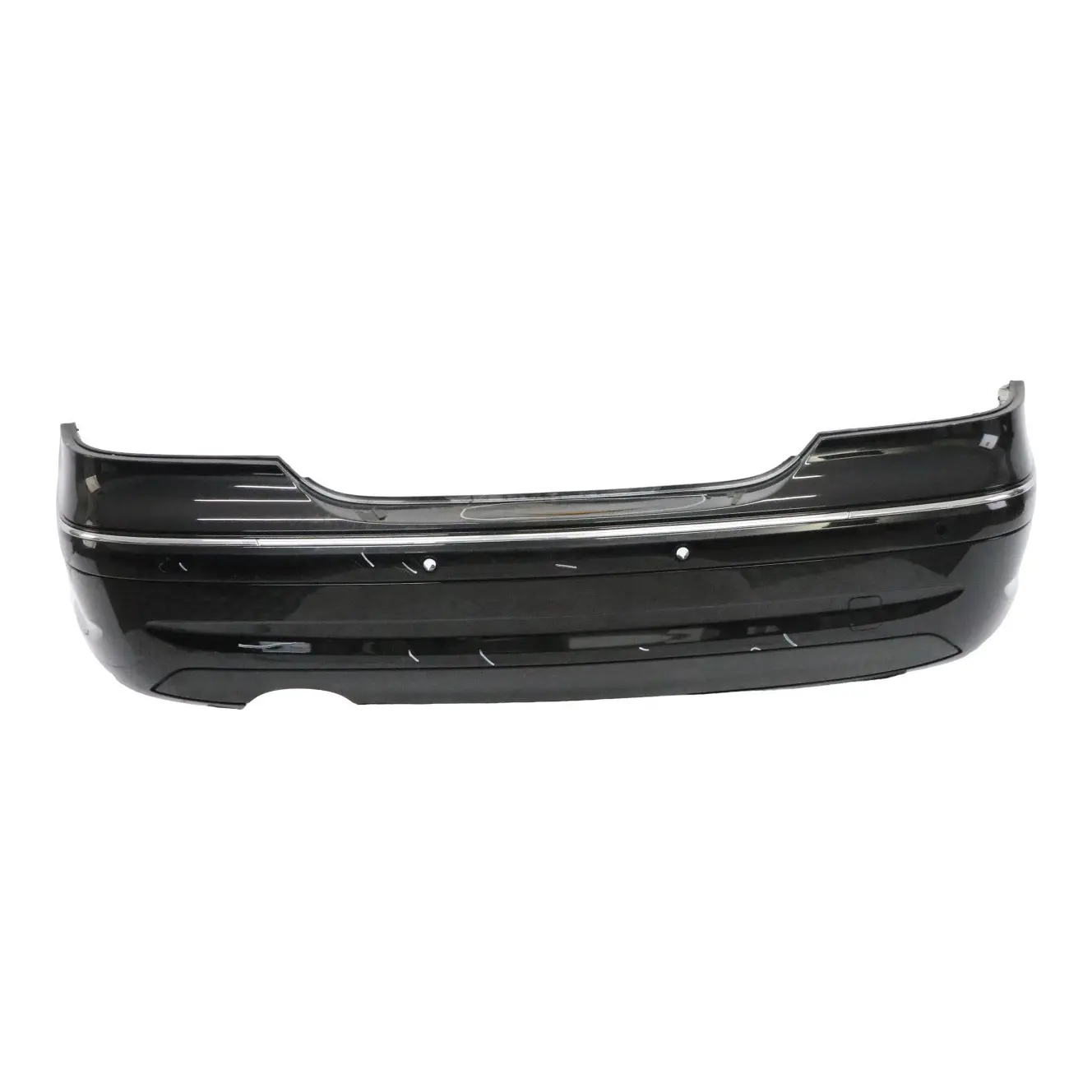 Mercedes W209 Rear Bumper Trim Panel Covering Obsidian Black Metallic - 197