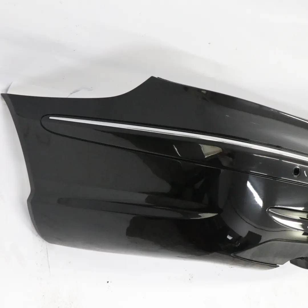 Mercedes W209 Rear Bumper Trim Panel Covering Obsidian Black Metallic - 197