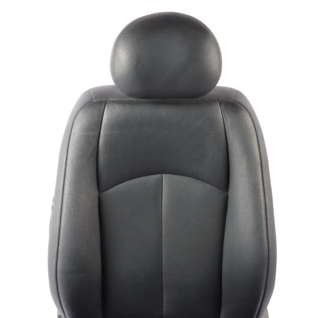 Mercedes W211 Front Seat Left N/S Heated Leather Nappa Black Semi Aniline