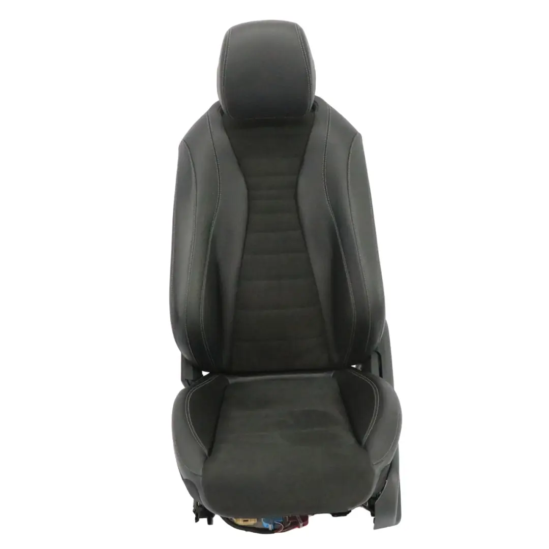 Mercedes W213 Front Seat Left N/S Heated Fabric Imiation Leather Black Memory