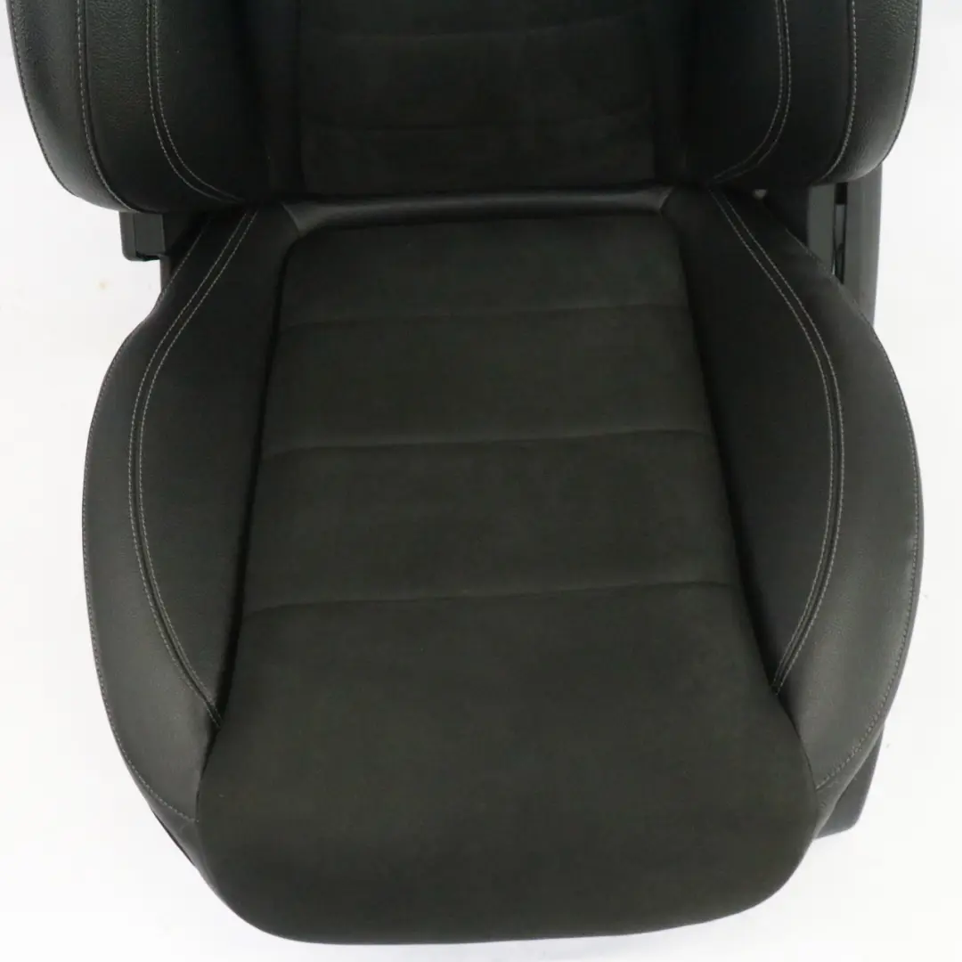 Mercedes W213 Front Seat Left N/S Heated Fabric Imiation Leather Black Memory