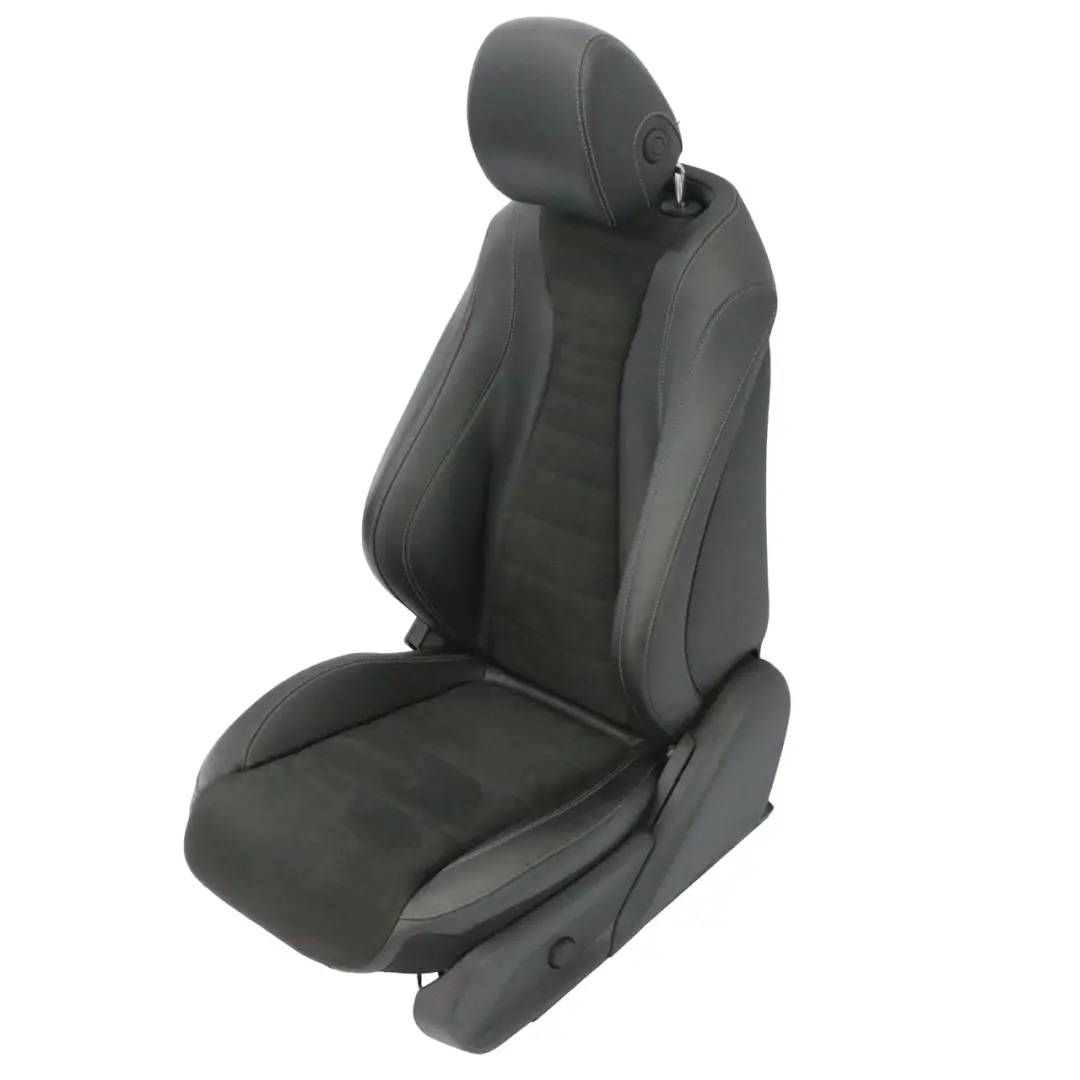 Mercedes W213 Front Seat Left N/S Heated Fabric Imiation Leather Black Memory