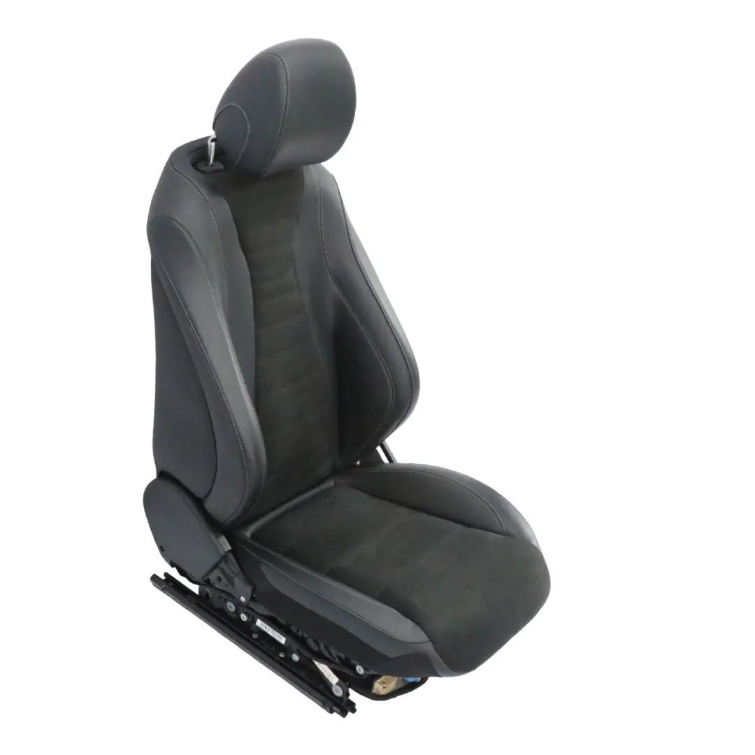 Mercedes W213 Front Seat Left N/S Heated Fabric Imiation Leather Black Memory