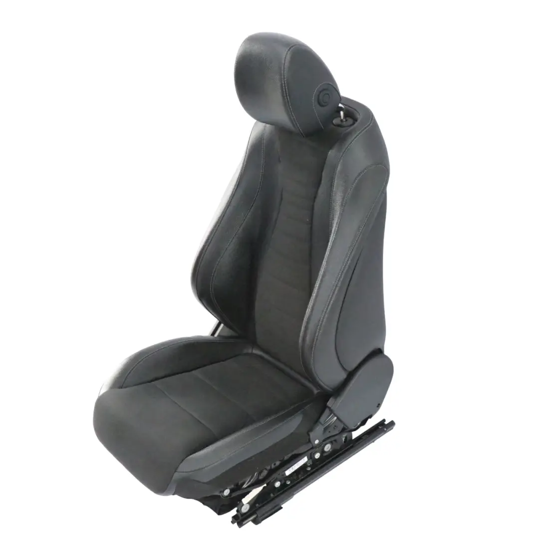 Mercedes W213 Front Seat Right O/S Heated Fabric Imiation Leather Black Memory