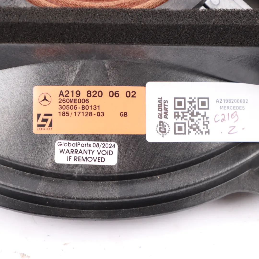 Mercedes W211 W219 Parcel Shelf Speaker Rear Trunk Panel Subwoofer A2198200602