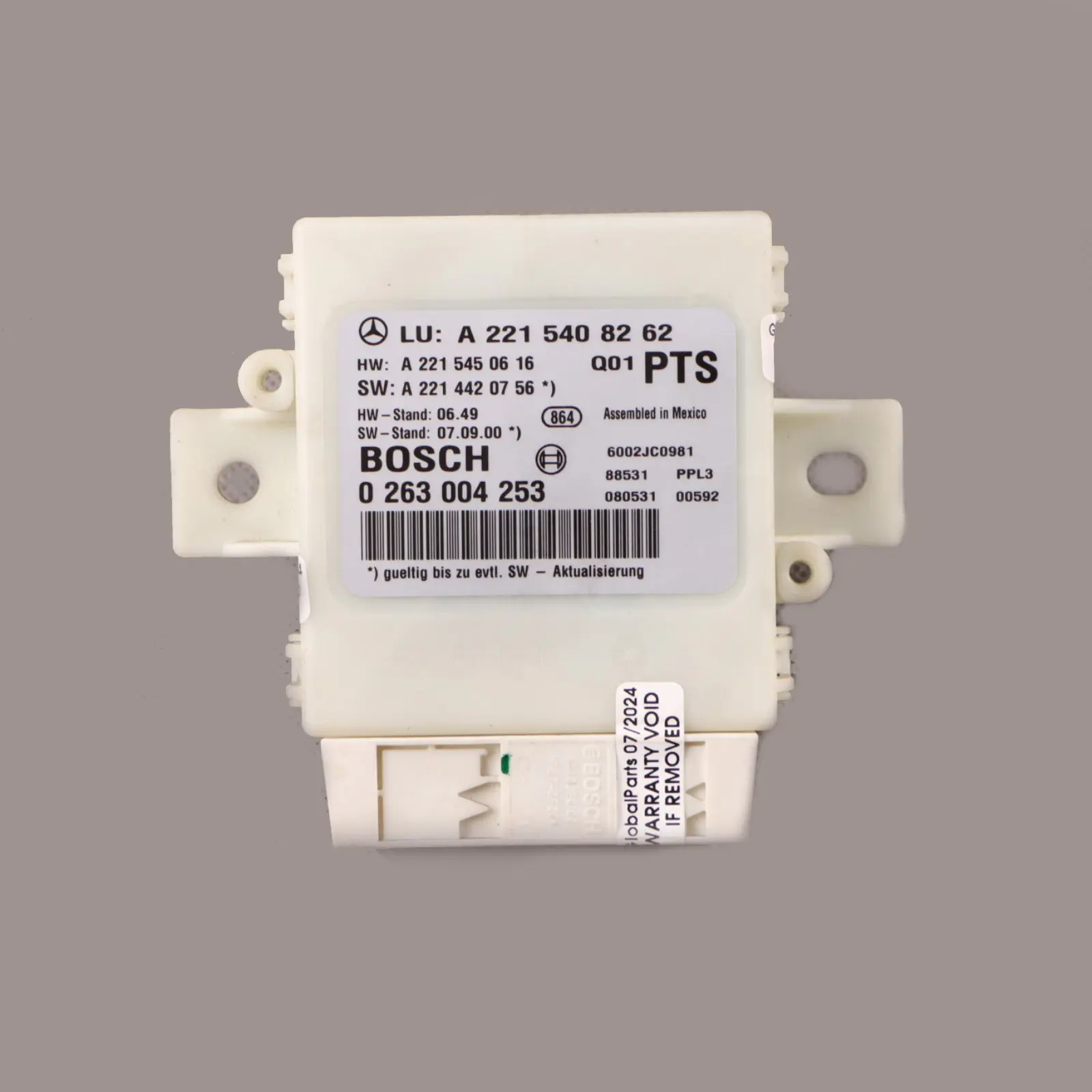 Mercedes W221 S320CDI Parktronic System Sensors Control Module PDC A2215408262