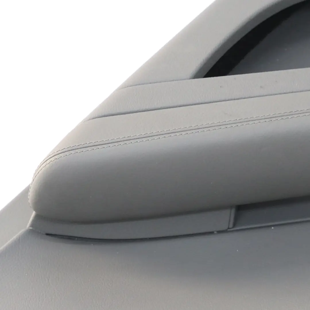 Mercedes W221 Tapa de la tarjeta puerta trasera derecha panel ajuste cuero gris