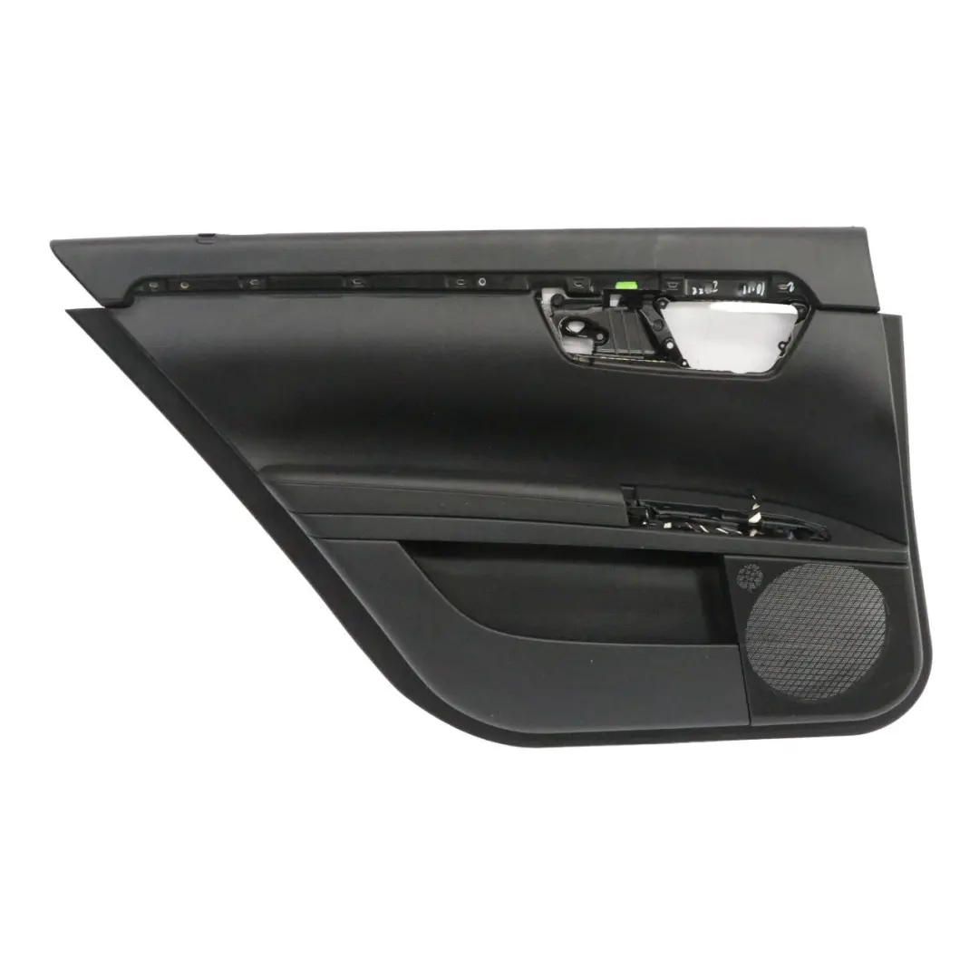 Mercedes W221 Door Card Cover Rear Left N/S Trim Panel Black Leather Nappa