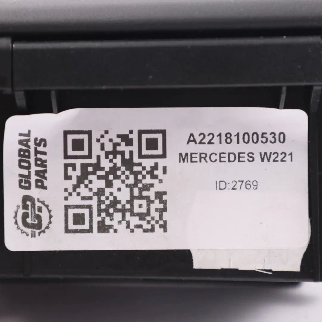 Mercedes W221 Cenicero Trasero Izquierdo Tapa Tarjeta Puerta Cuero Negro 