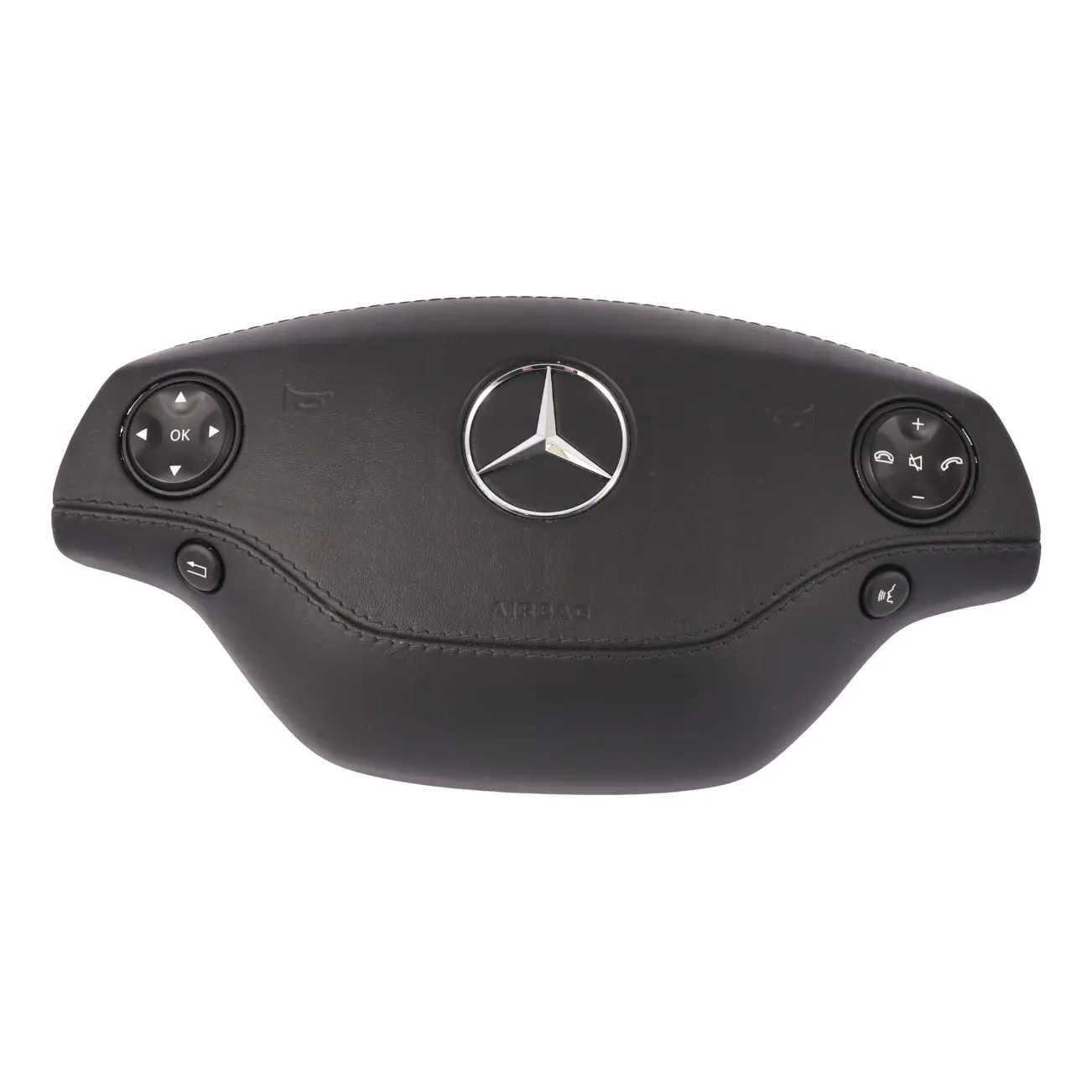 Mercedes W221 S500 Poduszka Air Bag SRS Kierownicy Skóra Czarna A2218210551