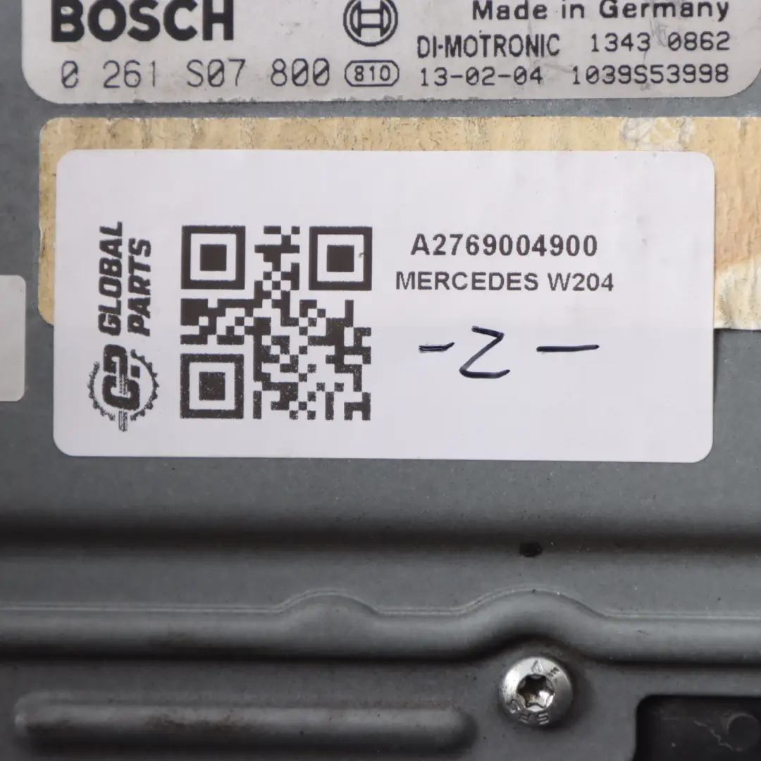 Mercedes W204 C350 M276.957 306HP Engine Control Unit ECU Kit A2769004900 Key