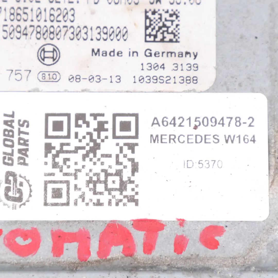 Mercedes W164 ML320 4-Matic OM642.940 Komputer Silnika A6421509478 Kluczyk