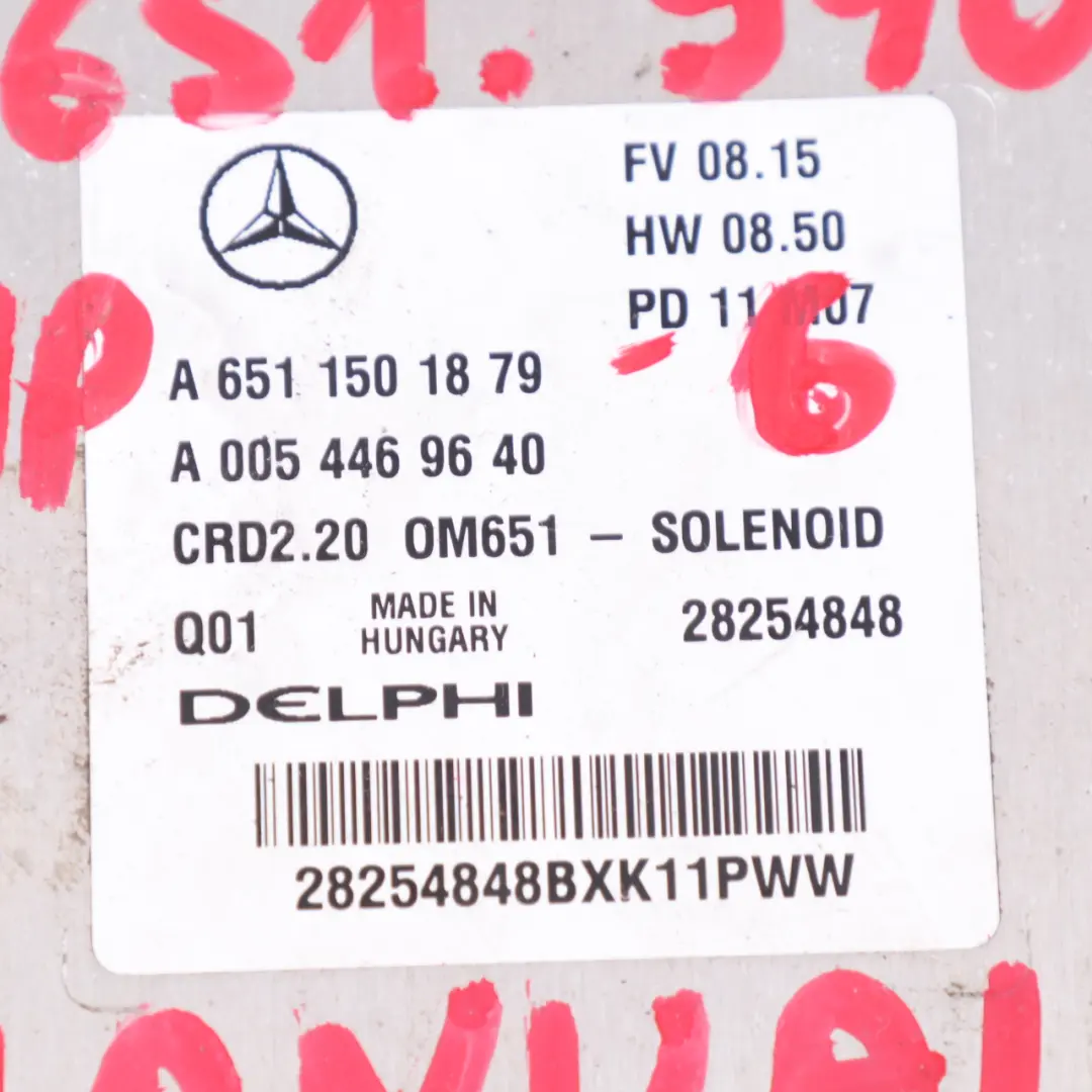 Mercedes W639 OM651.940 136HP 113 CDI Sterownik Silnika A6511501879 Manual