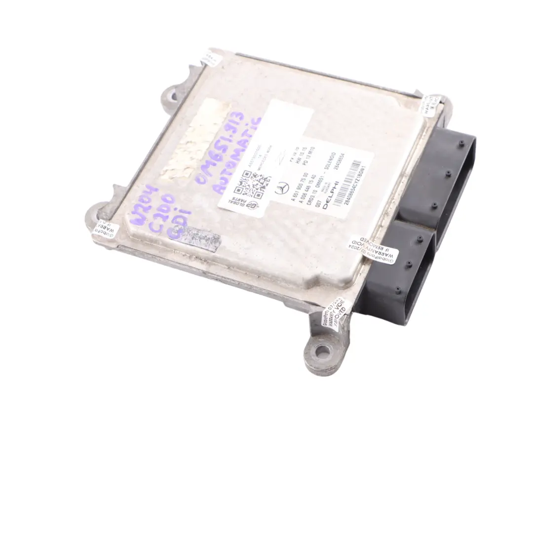 Mercedes W204 C200 CDI 651.913 136HP Engine Unit ECU Kit A6519007500 Automatic