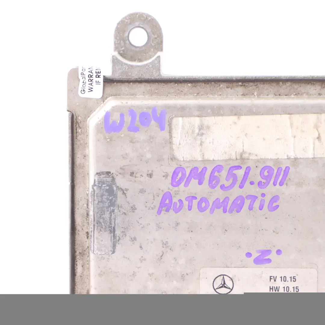 Mercedes W204 C 220 CDI 651.911 Engine Control Unit ECU A6519007500 Automatic