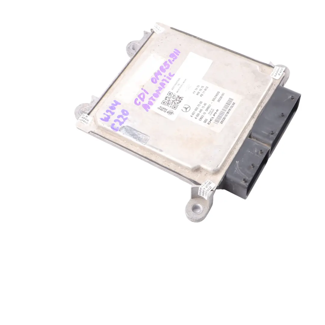 Mercedes W204 C220 CDI 651.911 Engine Control Unit ECU A6519007500 Automatic