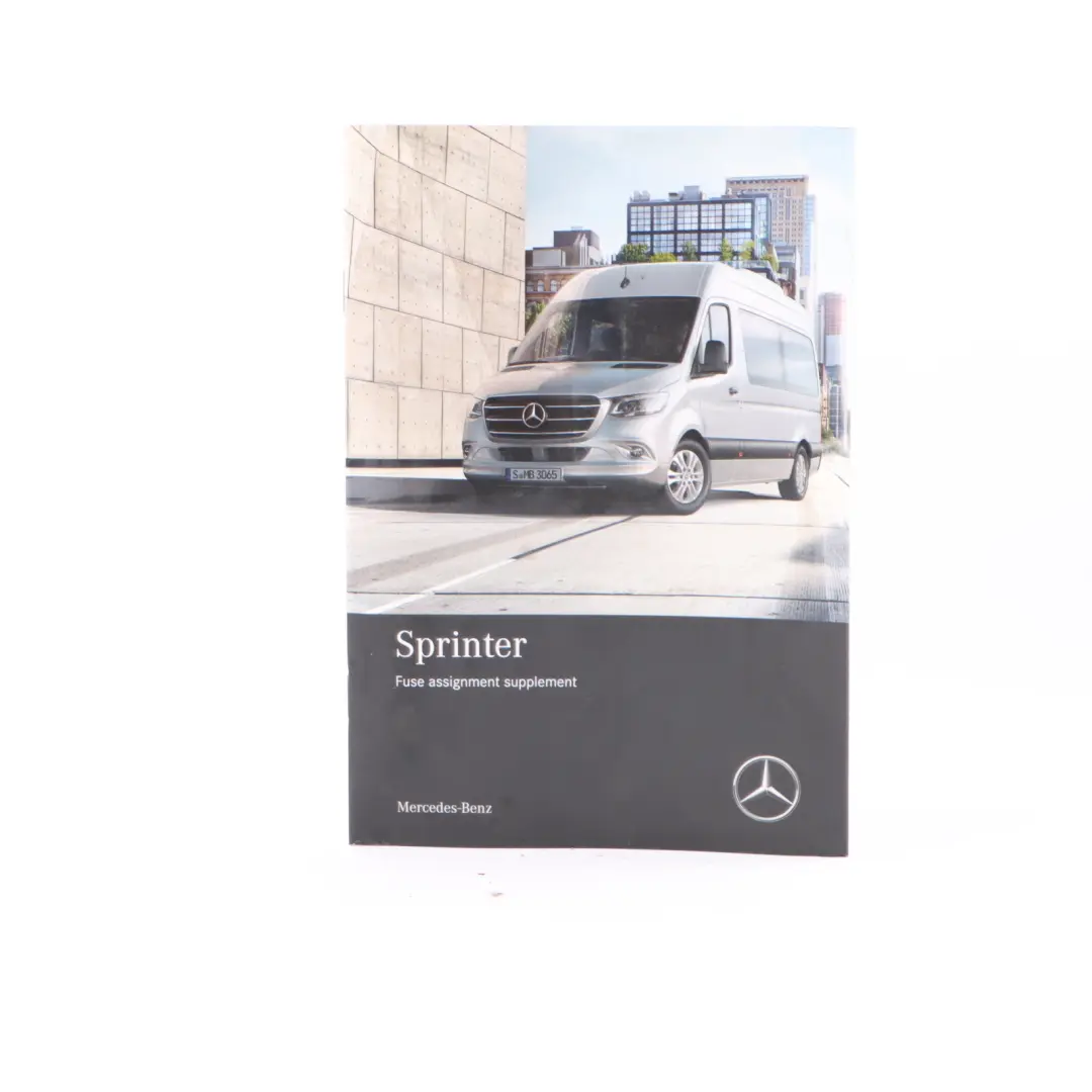 Mercedes Sprinter W907 Owner's Manual Service Booklet Fuse Diagram A9075845506