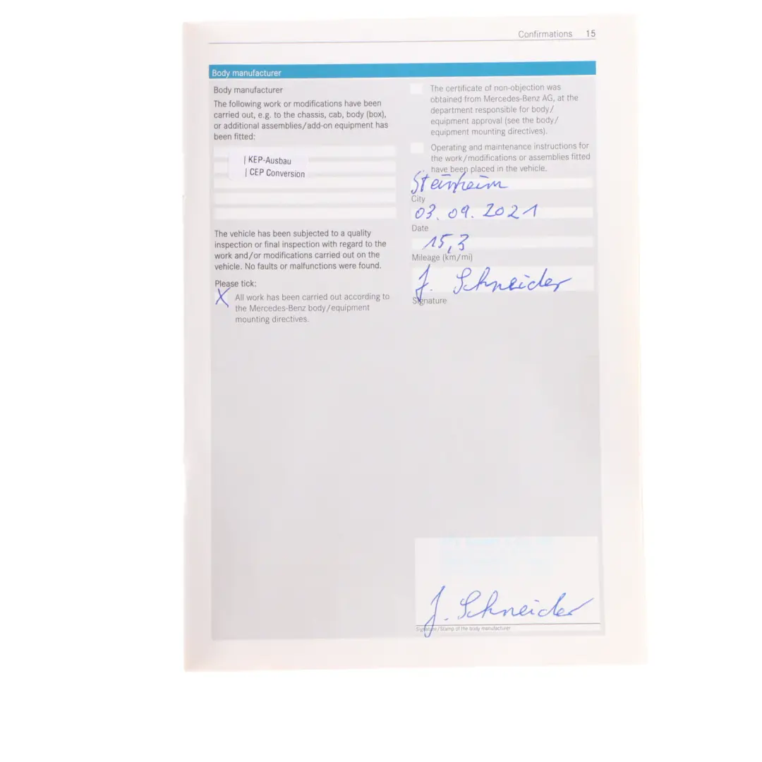 Mercedes W907 Owner's Handbook Book Instructions Manual Case Wallet A9075847008