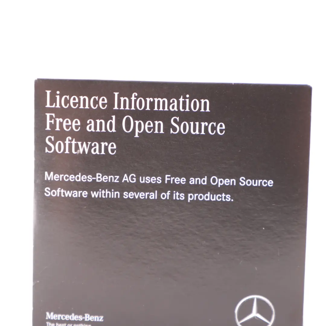 Mercedes Sprinter W907 Open Source Software CD Licencia Información A9078273000