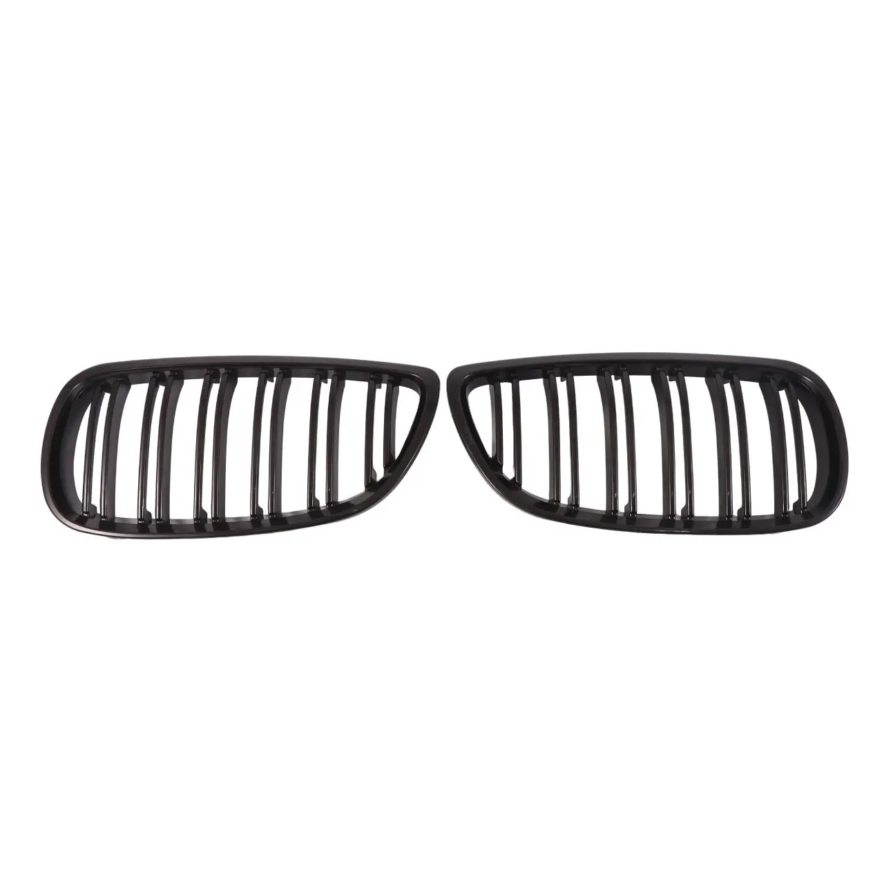 BMW E92 Front Grille Trim Kidney Right Left N/O/S Grid Black Set