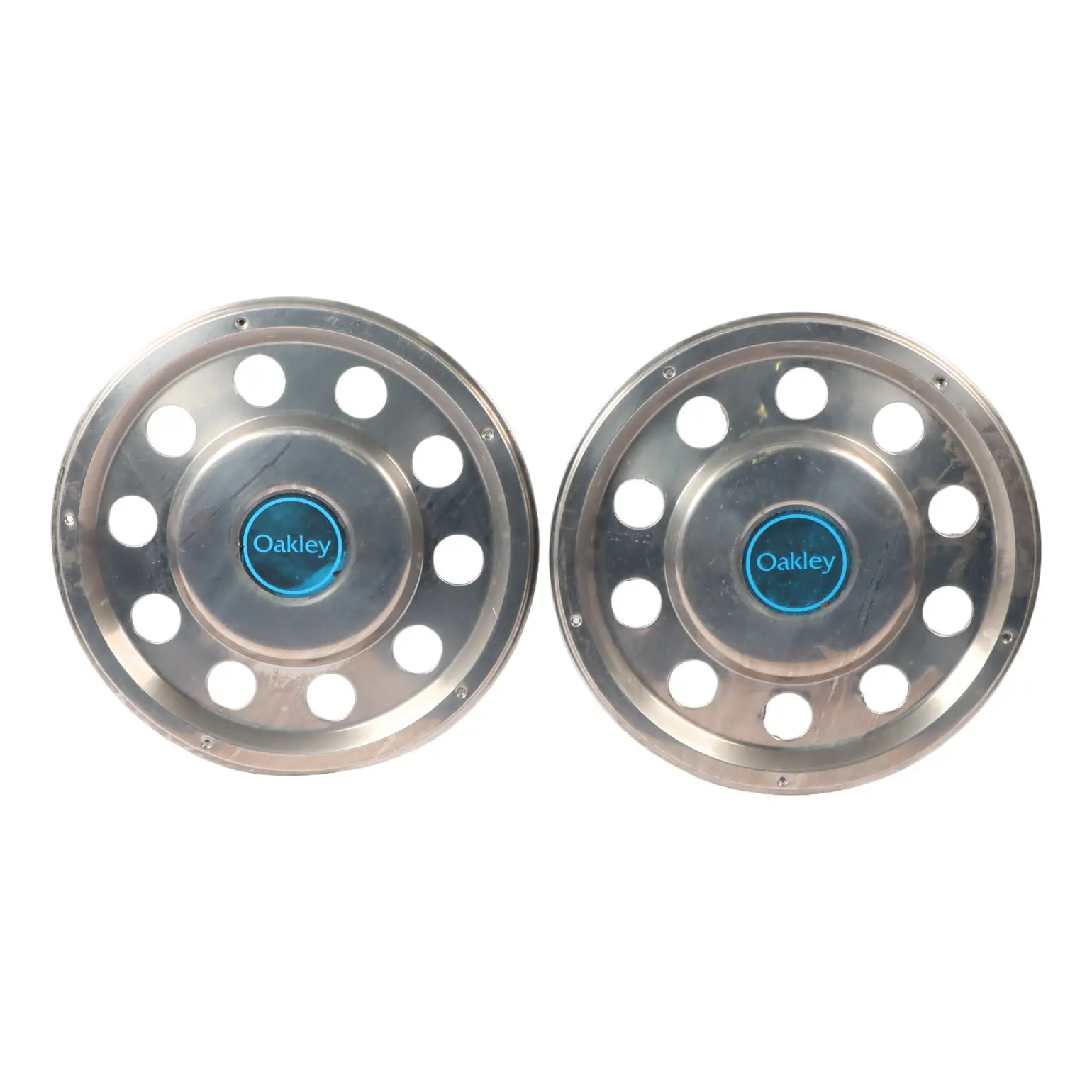 Oakley Chrome Full Wheel Trims 22.5 Inch Pair Wheel Trim Caps Panels Set