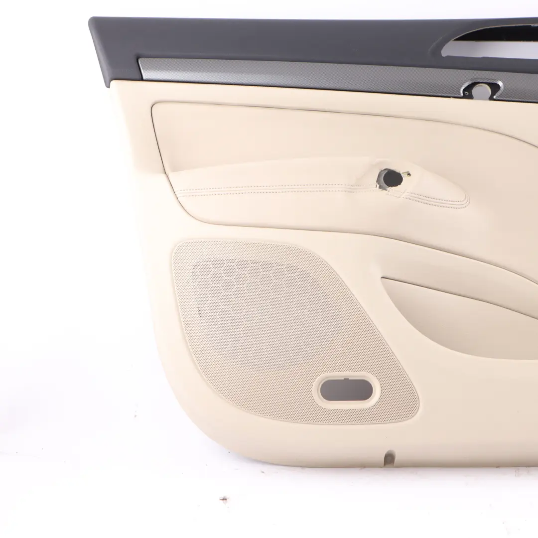 Skoda Octavia II Door Card Front Left N/S Trim Panel Leather Ivory 1Z2867011BS