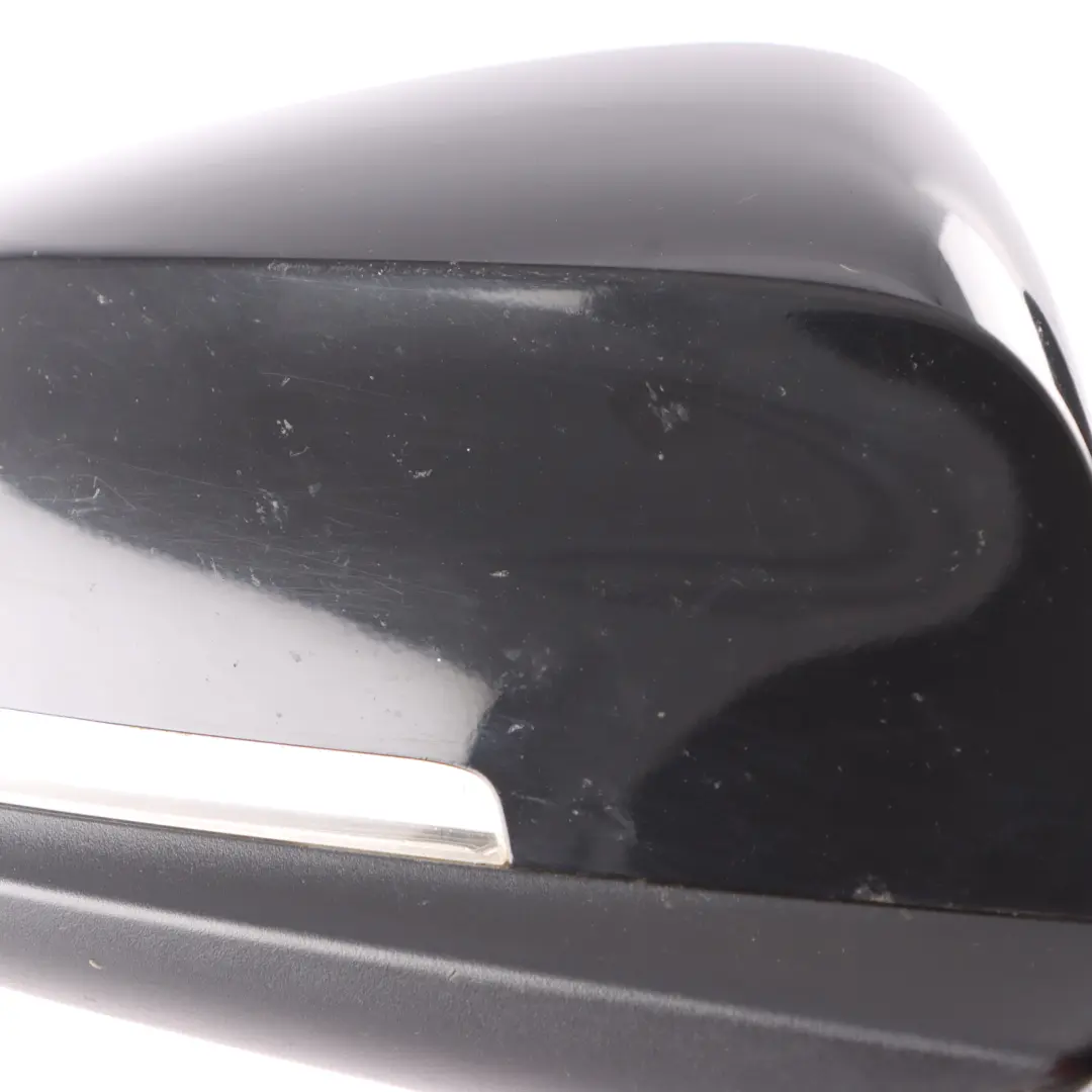 BMW F20 Wing Mirror Heated Right Door O/S Outside 6 Pins Schwarz 2 Black 668