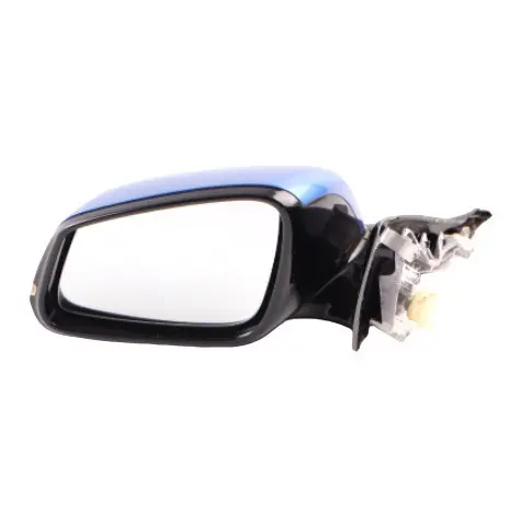 BMW F20 Left Heated Wing Mirror N/S High Gloss Estoril Blau Blue B45