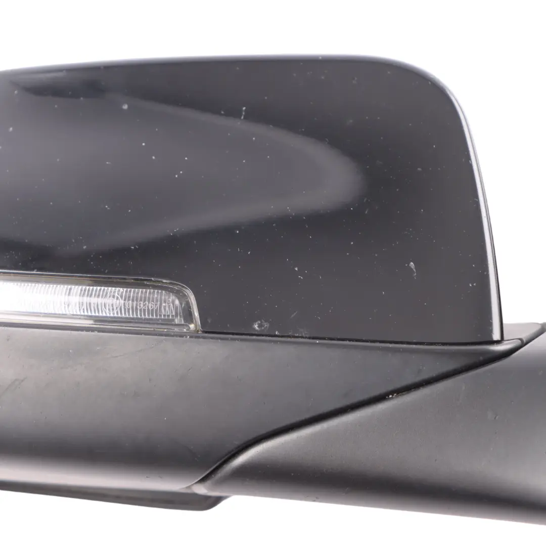Wing Mirror BMW F10 F11 Heated Right Door O/S Outside Schwarz 2 Black 668