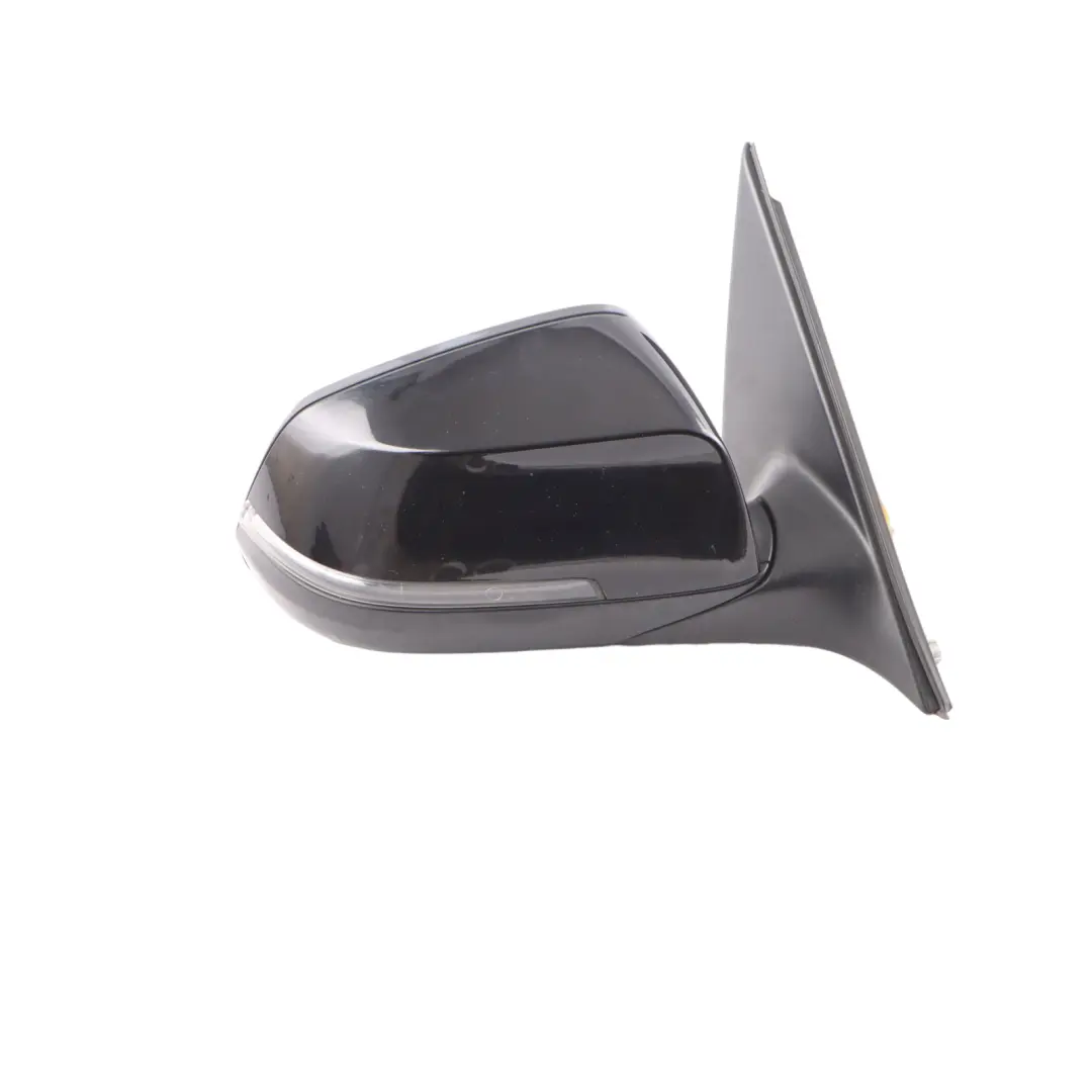 Wing Mirror BMW F10 F11 Heated Right Door O/S Outside Schwarz 2 Black 668