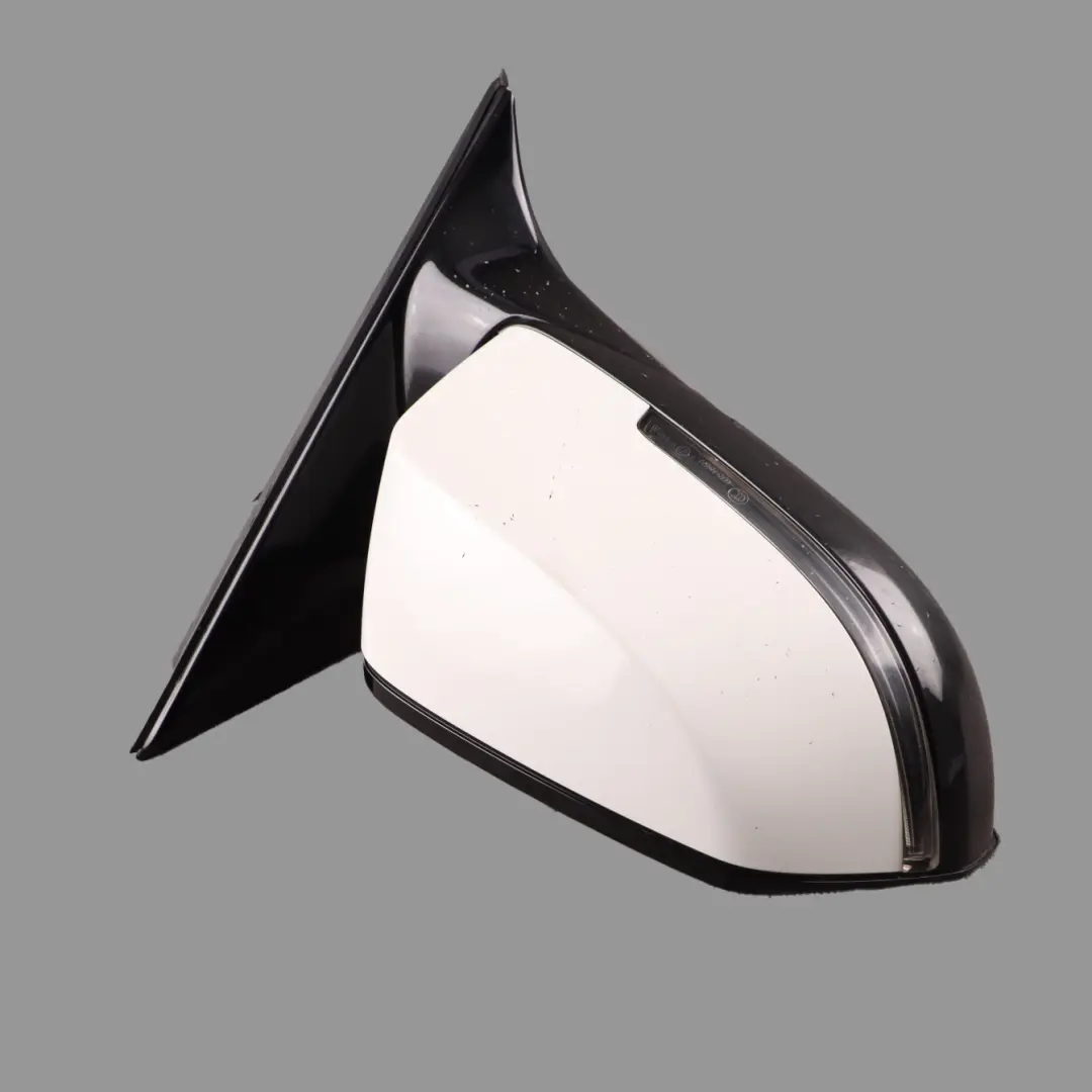 Wing Mirror BMW F10 F11 LCI Heated Right O/S Door Shadow Line Alpine White - 300